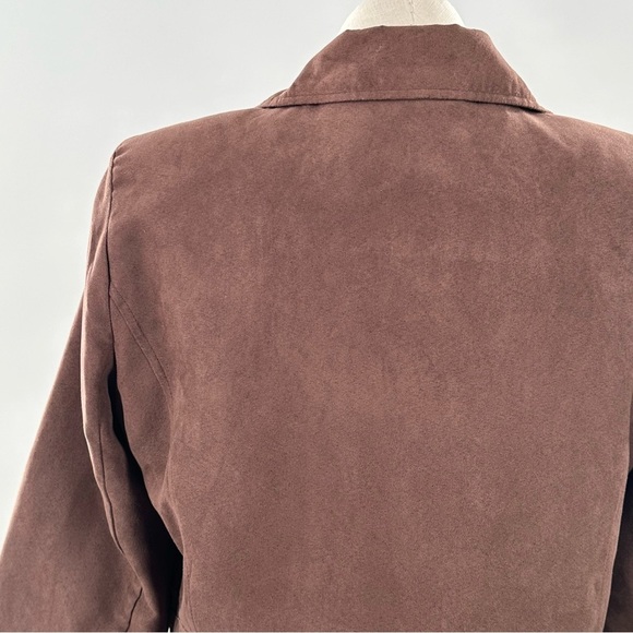 Kim Rogers Signature blazer size 1X brown microsuede Corpcore southwestern - Picture 6 of 10